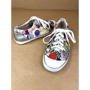 Authentic Coach Barrett Poppy Graffiti Multicolor Canvas Sneakers Women Size 10